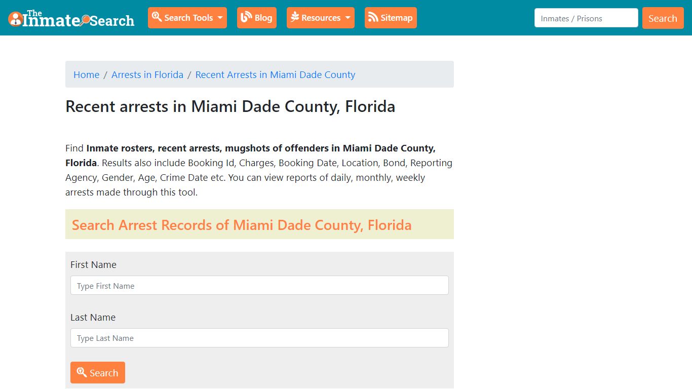 Recent arrests in Miami Dade County, Florida | Mugshots, Rosters ...