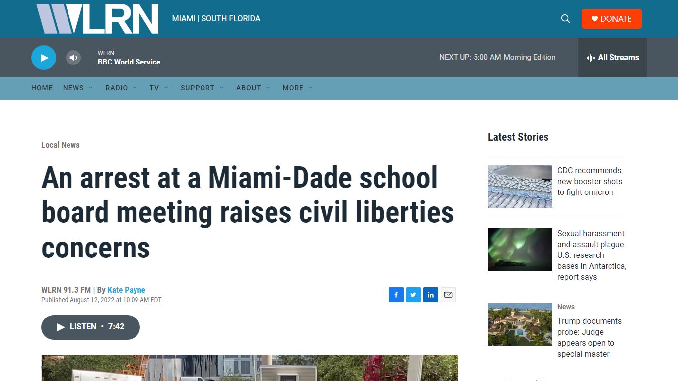 An arrest at a Miami-Dade school board meeting raises civil liberties ...